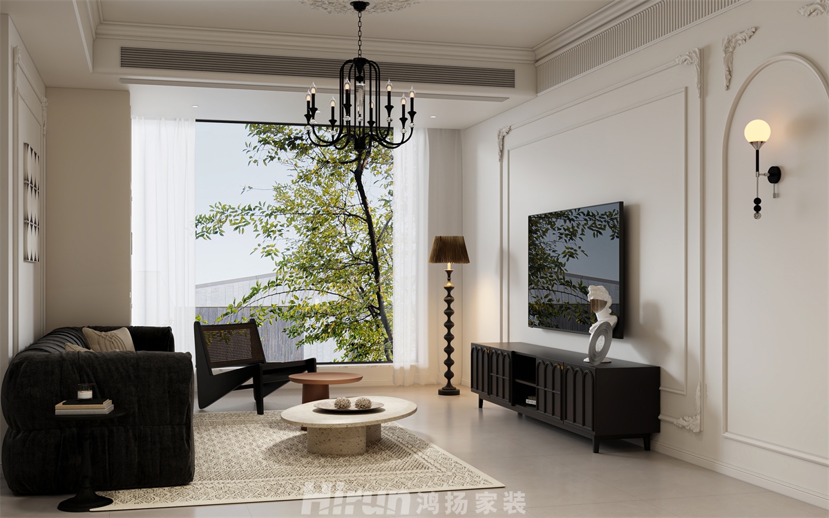 中建鈺和城110㎡輕歐簡美三居室 裝修案例效果圖-5