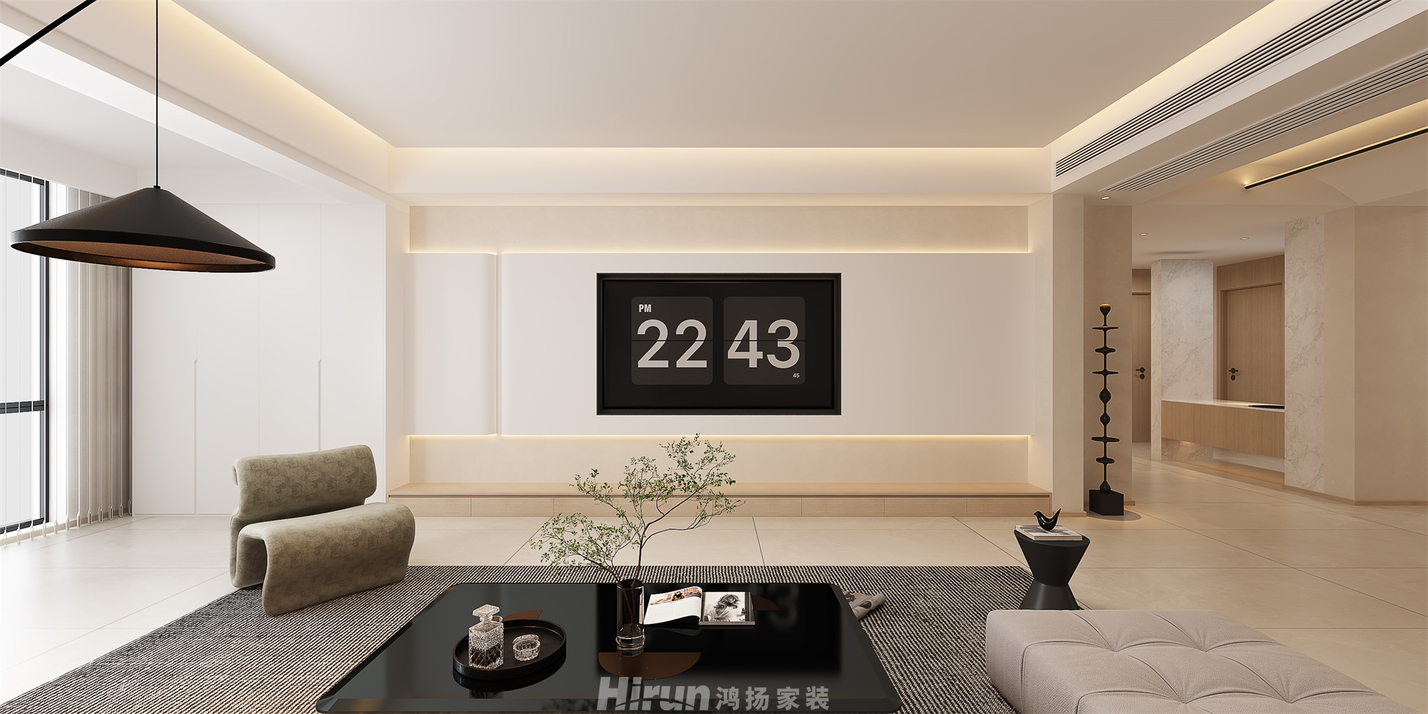 步步高新天地216㎡北歐之光大平層 裝修案例效果圖-5