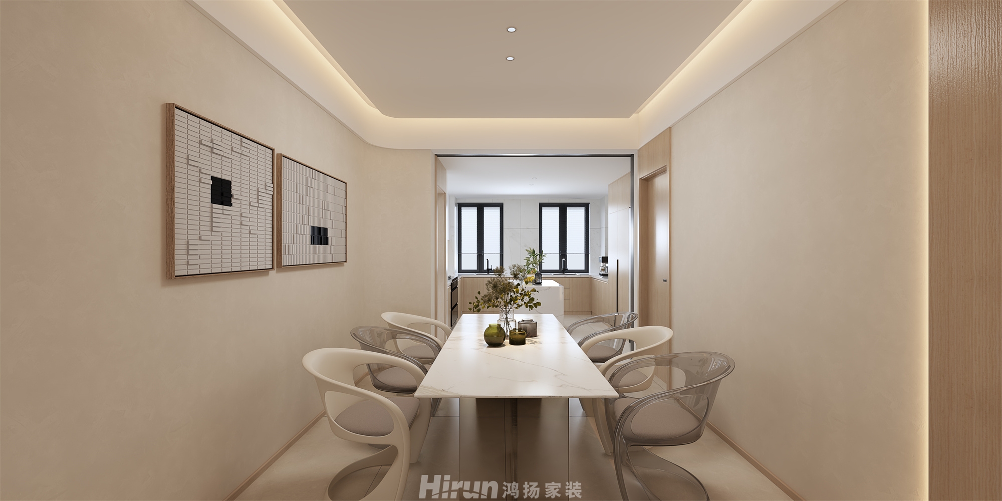 步步高新天地216㎡北歐之光大平層 裝修案例效果圖-2