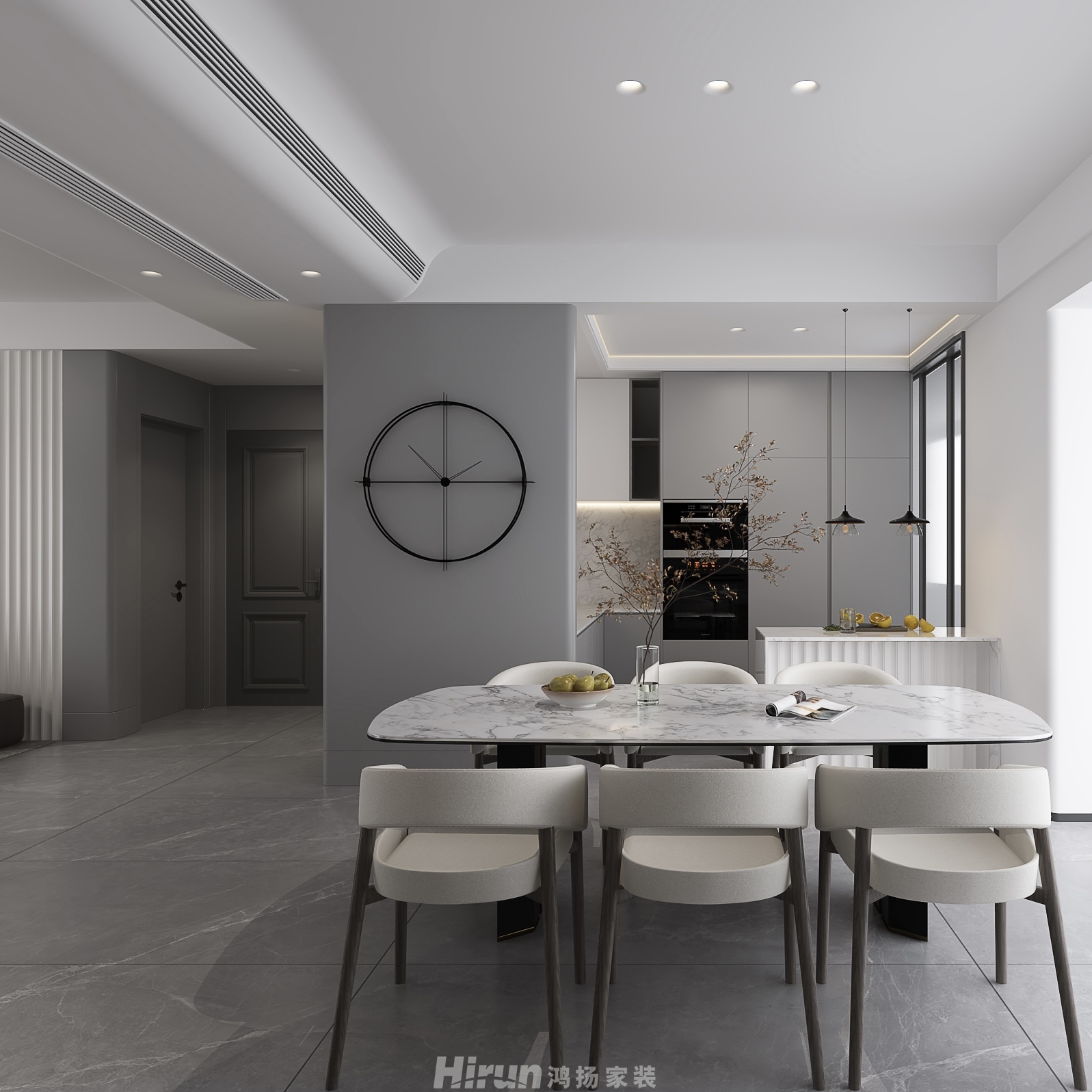 碧桂園天璽210㎡雅致現代大平層 裝修案例效果圖-5