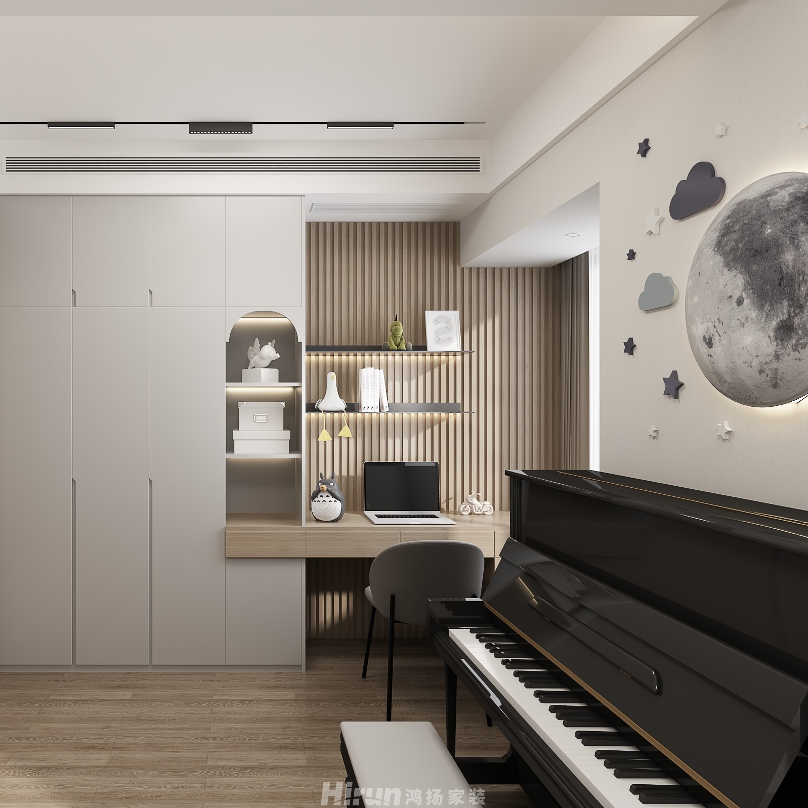 碧桂園天璽210㎡北歐之光大平層 裝修案例效果圖-4