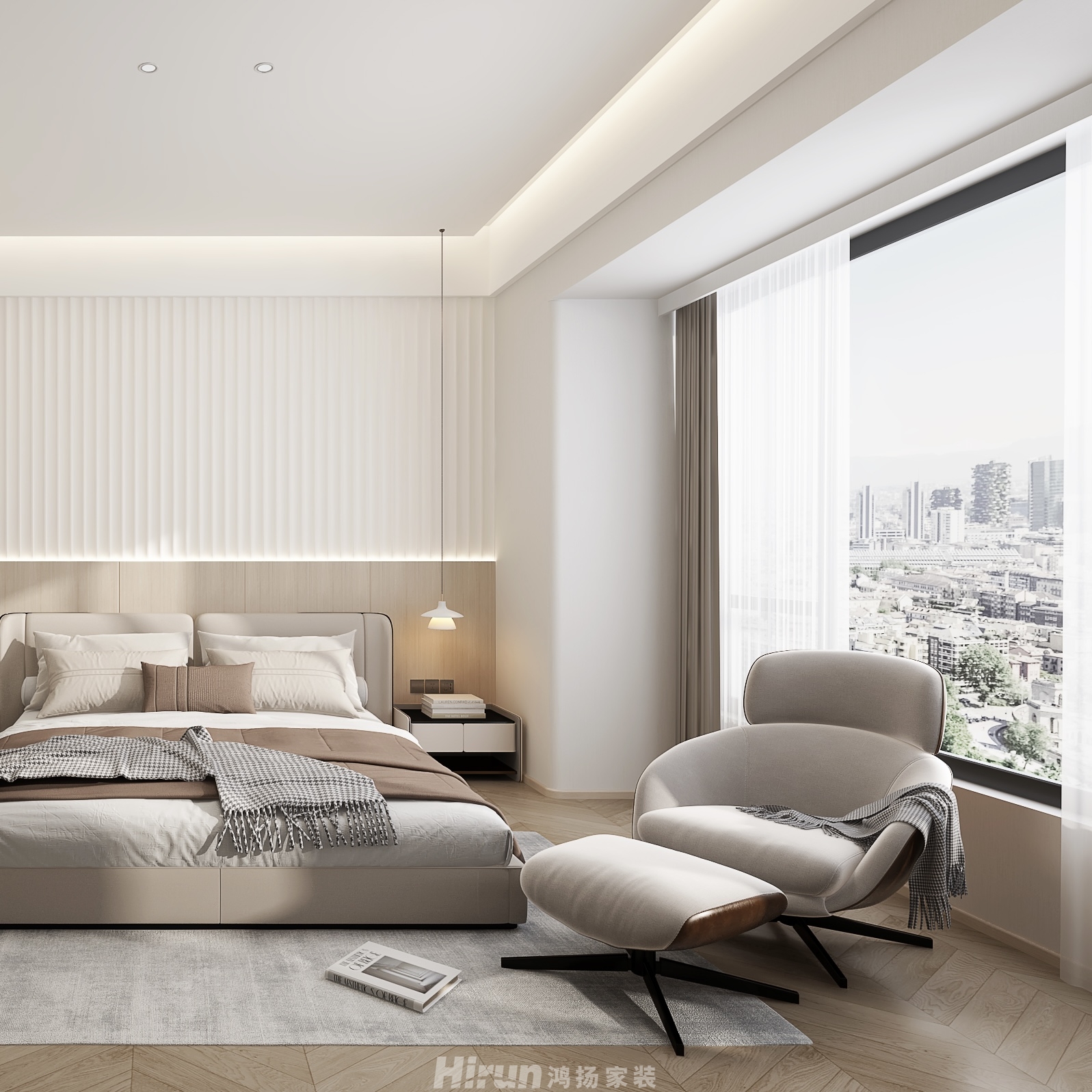 碧桂園天璽210㎡北歐之光大平層 裝修案例效果圖-19