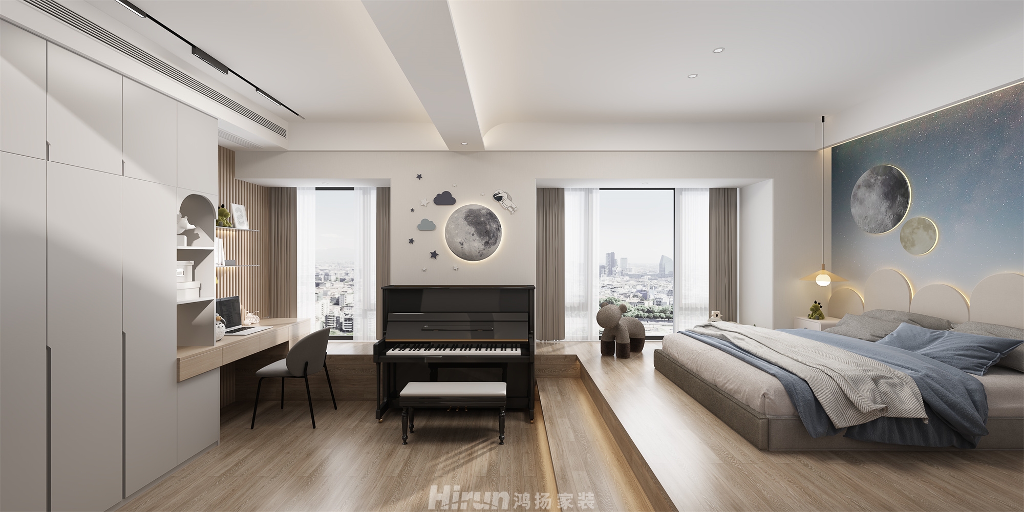 碧桂園天璽210㎡北歐之光大平層 裝修案例效果圖-17