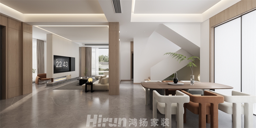 私宅380㎡雅致現(xiàn)代別墅 裝修案例效果圖-3