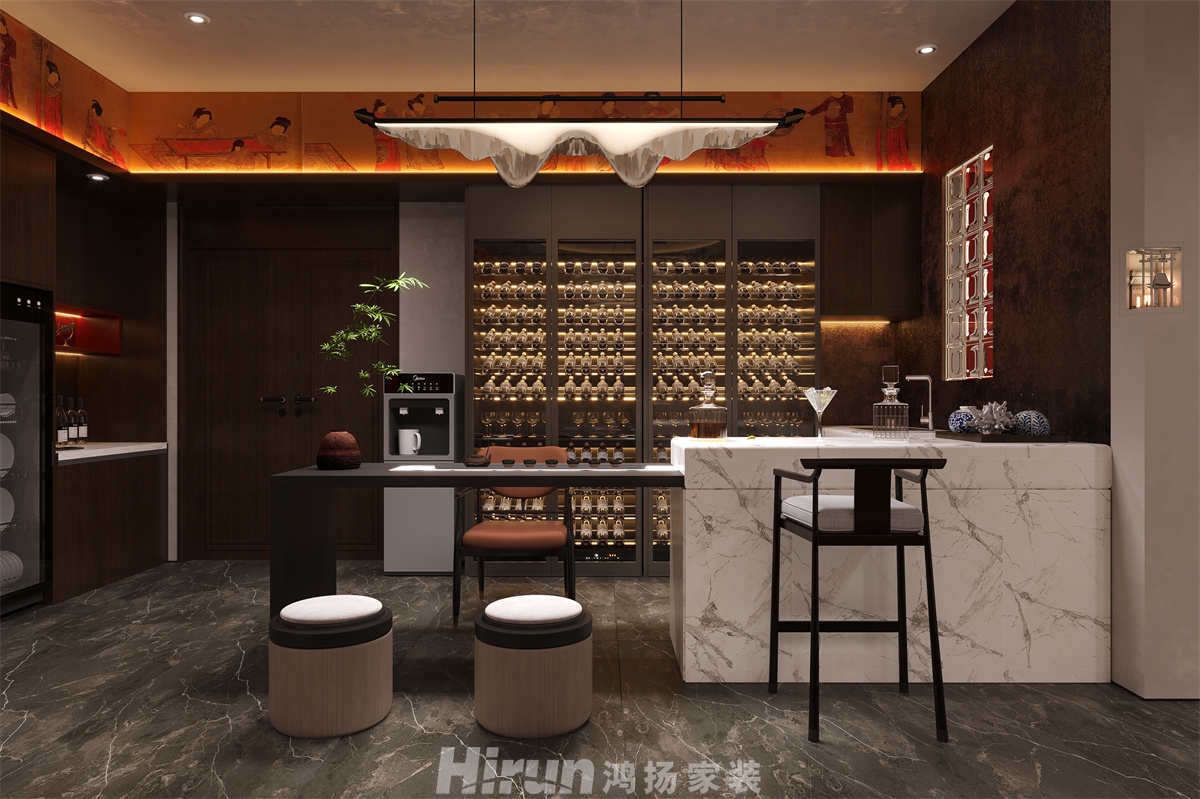 城東私宅130㎡意境東方二居室 裝修案例效果圖-1