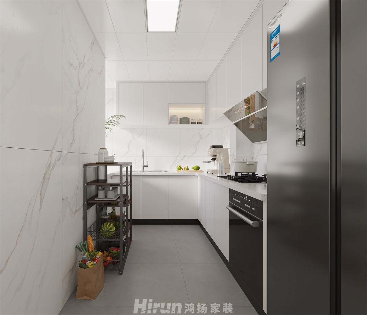 半島城央119㎡雅致現代三居室 裝修案例效果圖-3