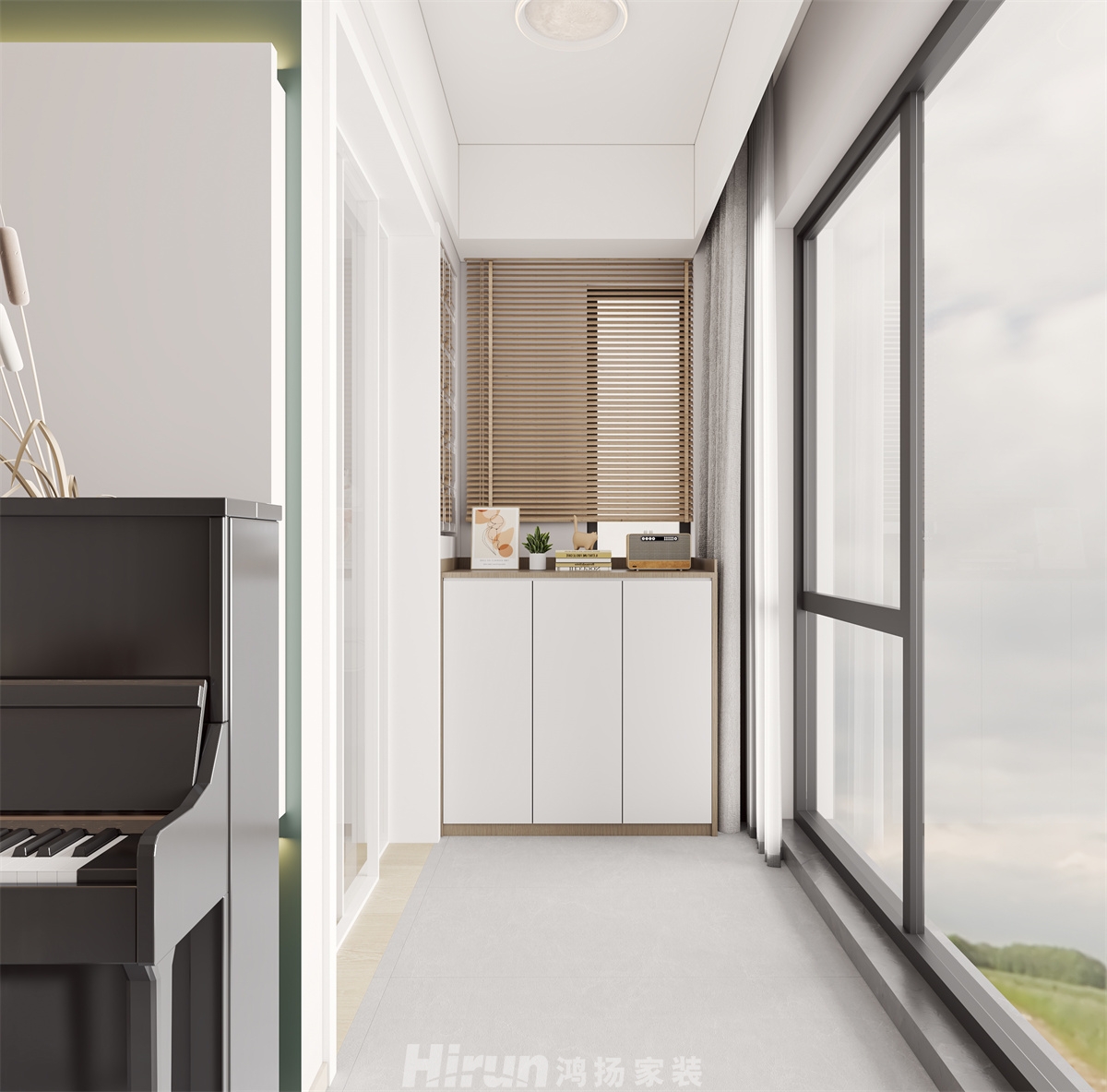 華遠萬江府100㎡北歐之光三居室 裝修案例效果圖-4