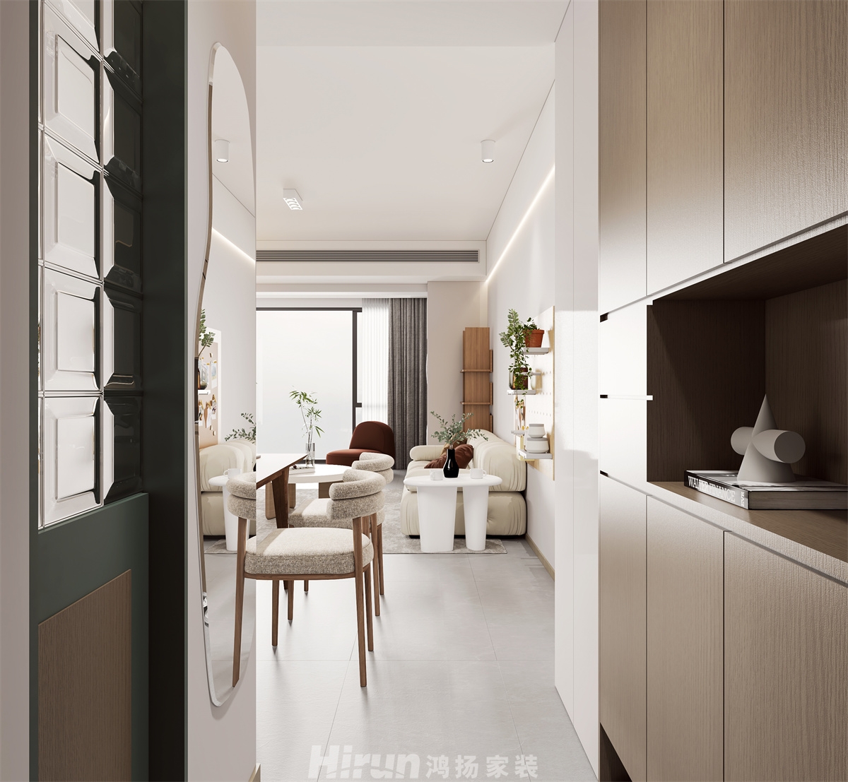 華遠萬江府100㎡北歐之光三居室 裝修案例效果圖-5