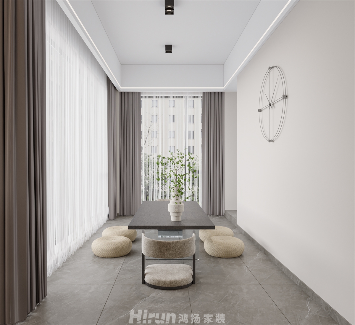 劍橋名門146㎡北歐之光三居室 裝修案例效果圖-3