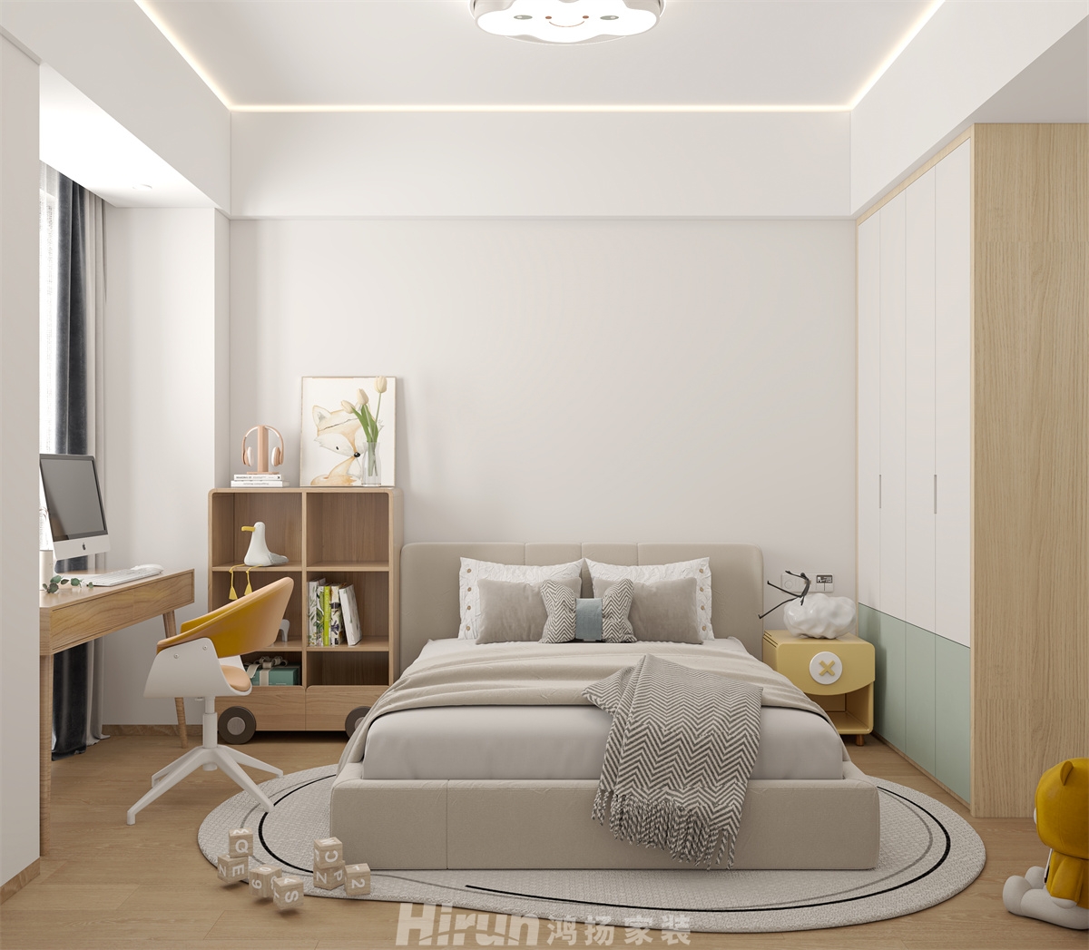 金時花園157㎡北歐之光四居室 裝修案例效果圖-5
