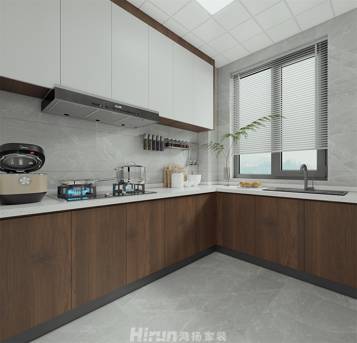 溆浦獅子巷單位樓125㎡雅致現代三居室 裝修案例效果圖-5