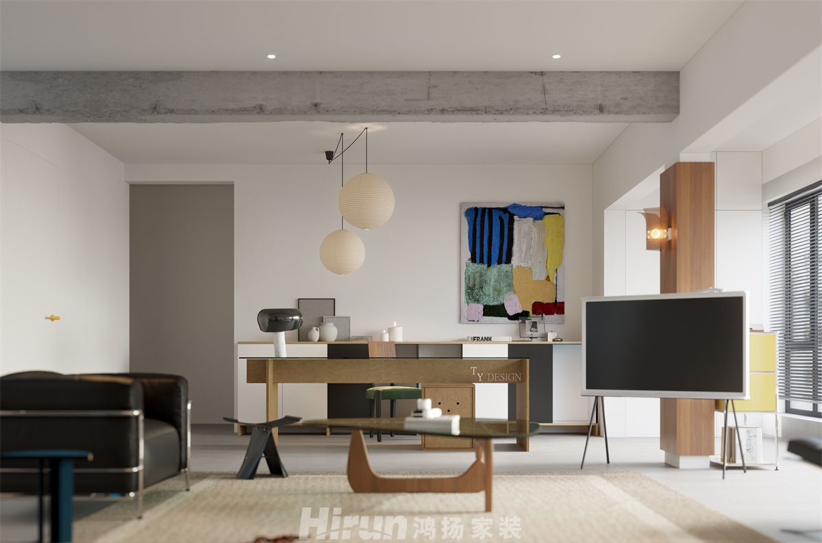 濱江府1913143㎡藝術(shù)室界四居室 裝修案例效果圖-6