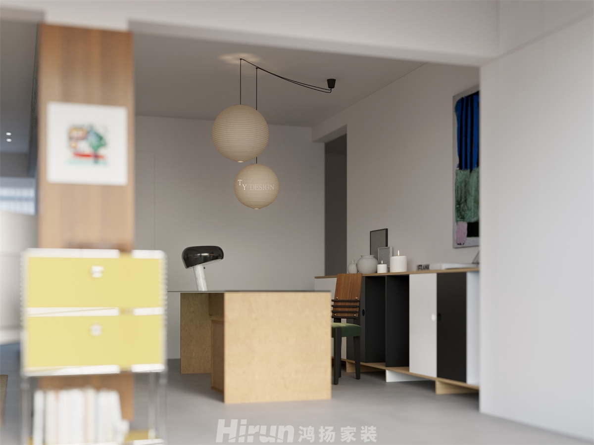 濱江府1913143㎡藝術(shù)室界四居室 裝修案例效果圖-3