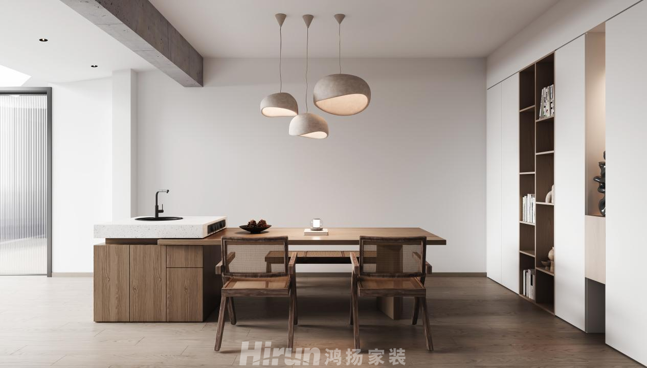 中央綠城200㎡北歐之光大平層 裝修案例效果圖-4