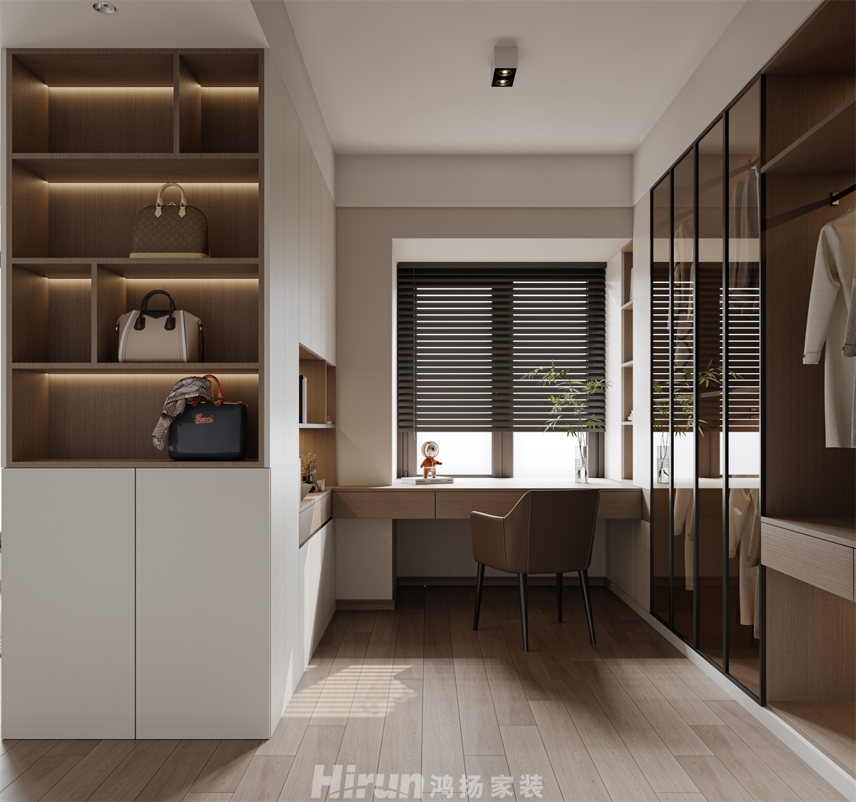 漢唐世家150㎡雅致現(xiàn)代復(fù)式 裝修案例效果圖-6