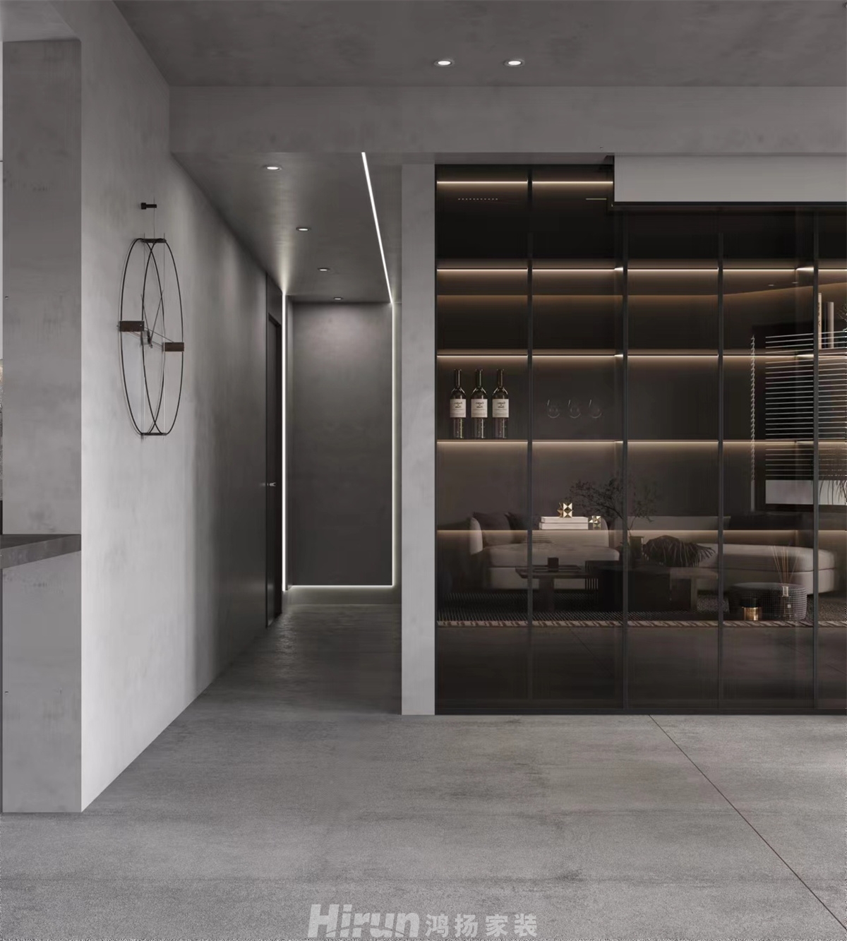 正榮府145㎡極簡詫寂四居室 裝修案例效果圖-4