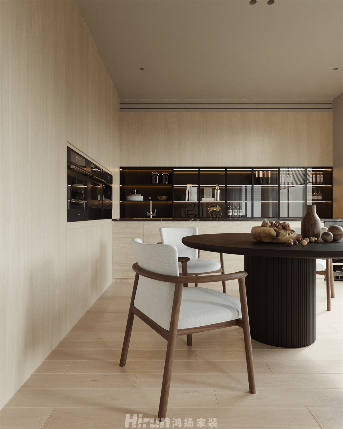 長房云時代200㎡極簡詫寂四居室 裝修案例效果圖-4