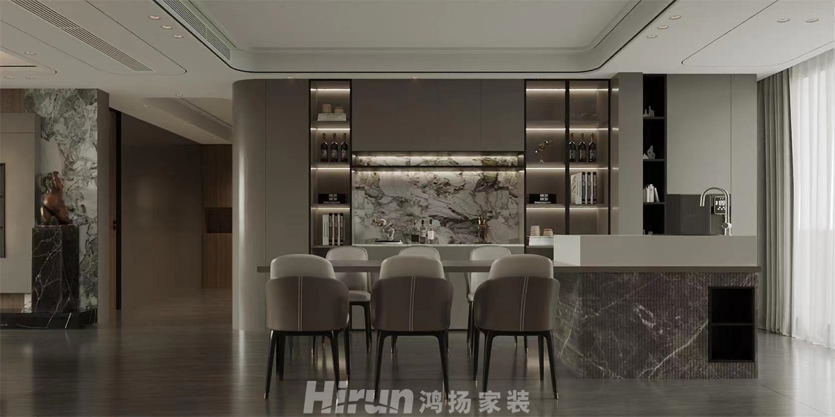 運(yùn)達(dá)中央廣場(chǎng)200㎡雅致現(xiàn)代大平層 裝修案例效果圖-1