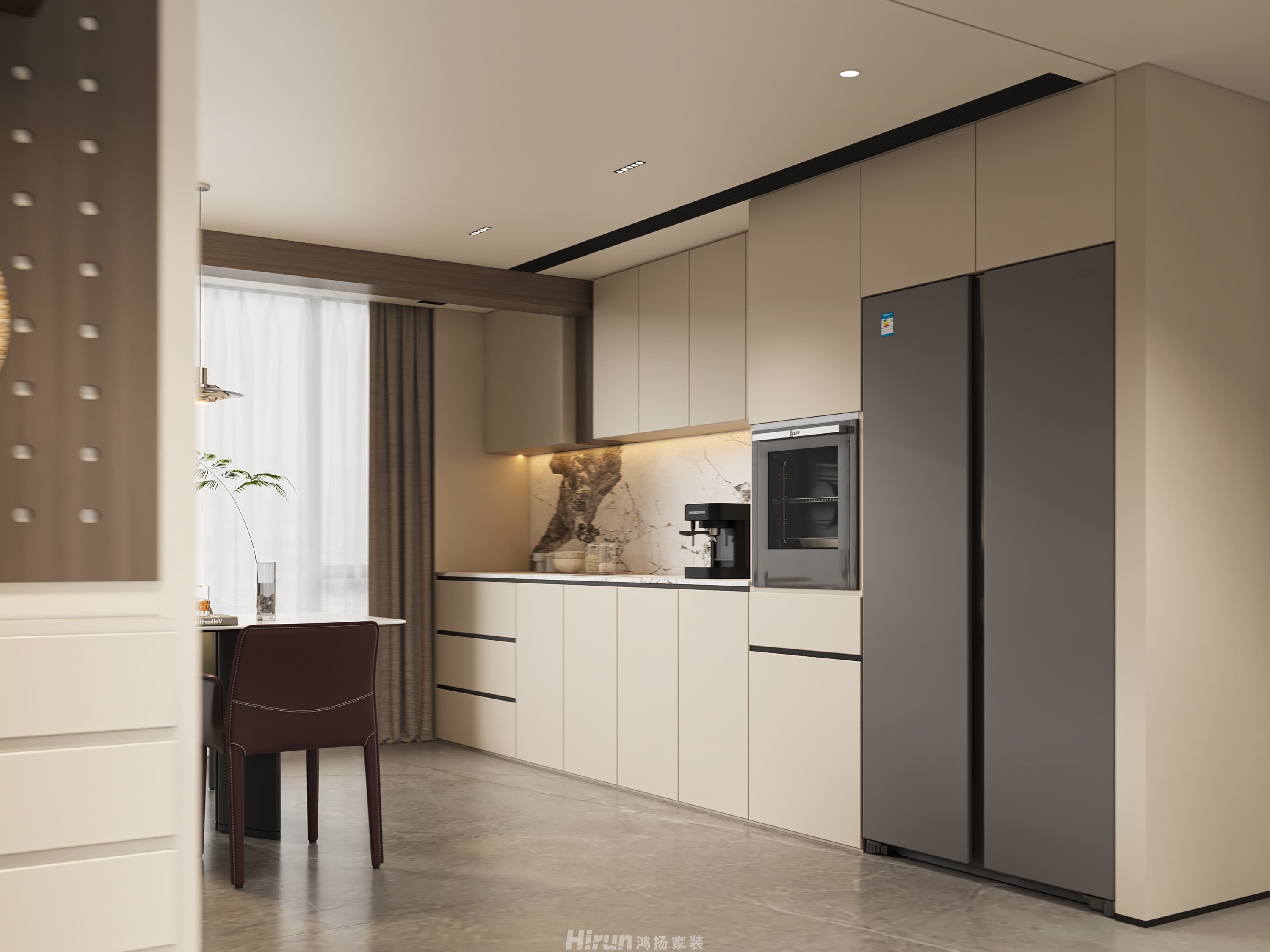 河畔華府155㎡雅致現代四居室 裝修案例效果圖-5