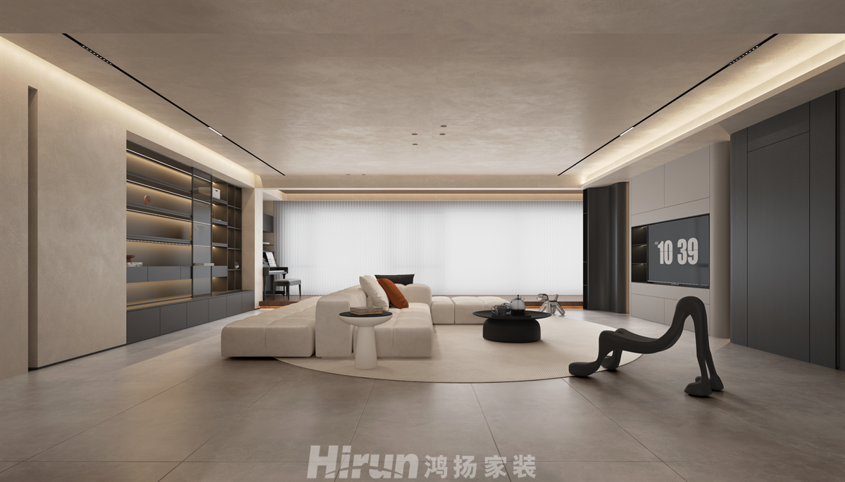 麓云國際240㎡極簡詫寂大平層 裝修案例效果圖-5