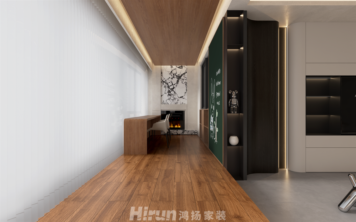 麓云國際240㎡極簡詫寂大平層 裝修案例效果圖-6