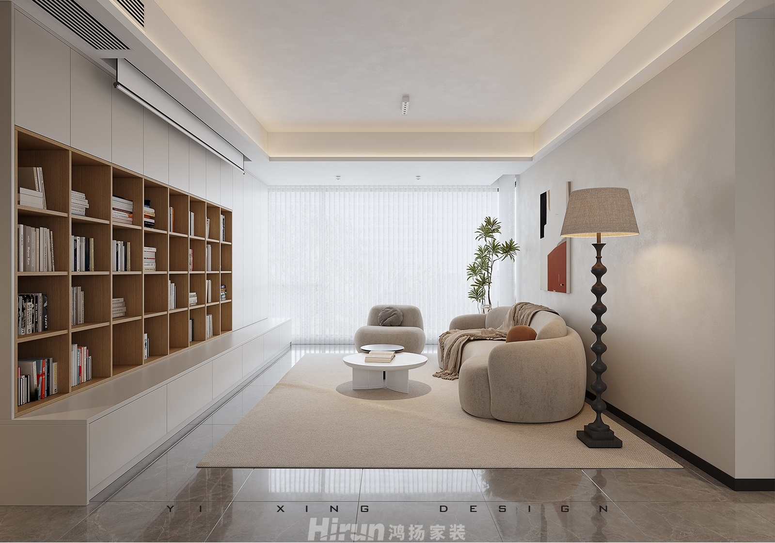 保利天匯116㎡北歐之光三居室 裝修案例效果圖-4