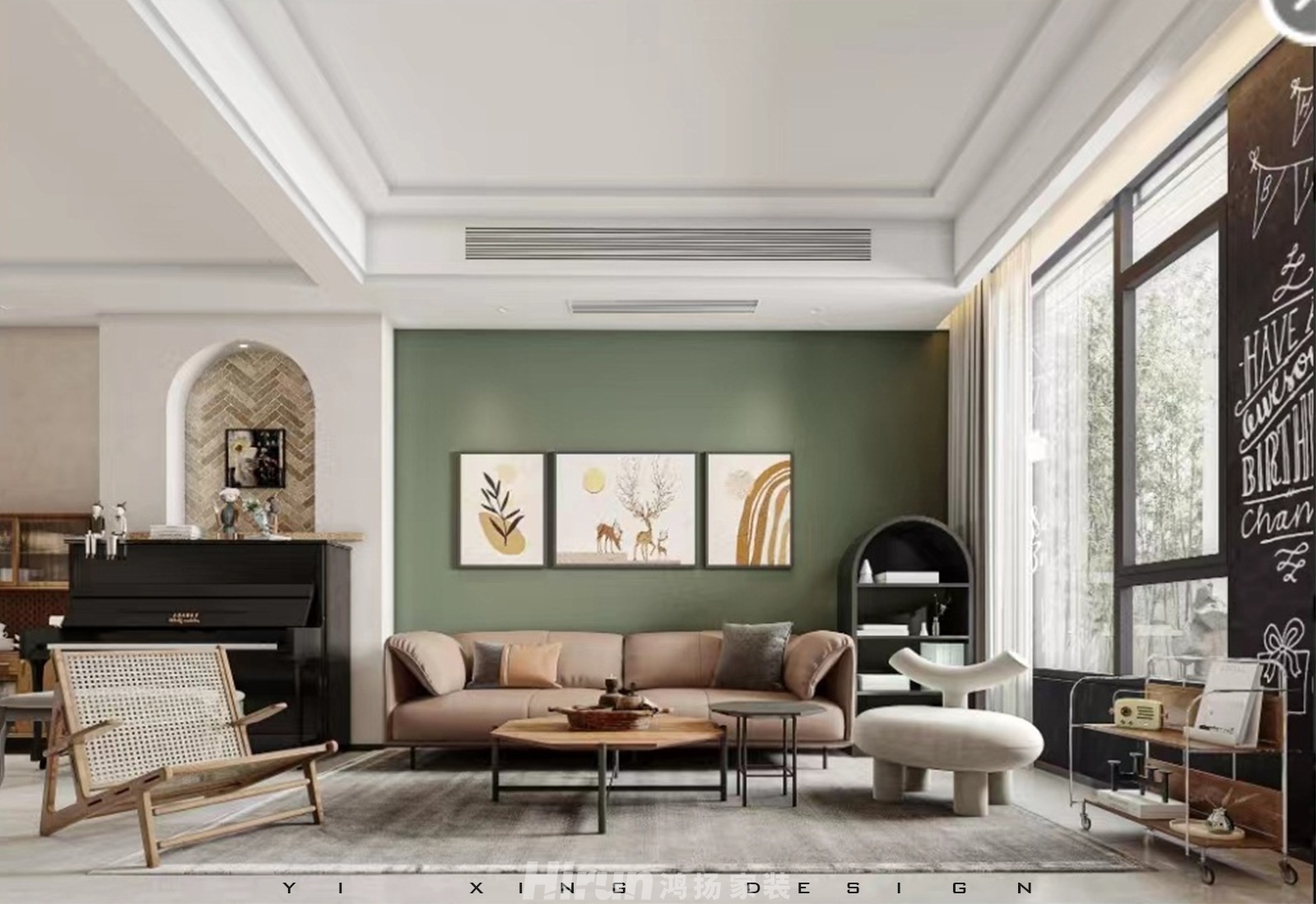 華潤桃源里400㎡復古風潮別墅 裝修案例效果圖-3