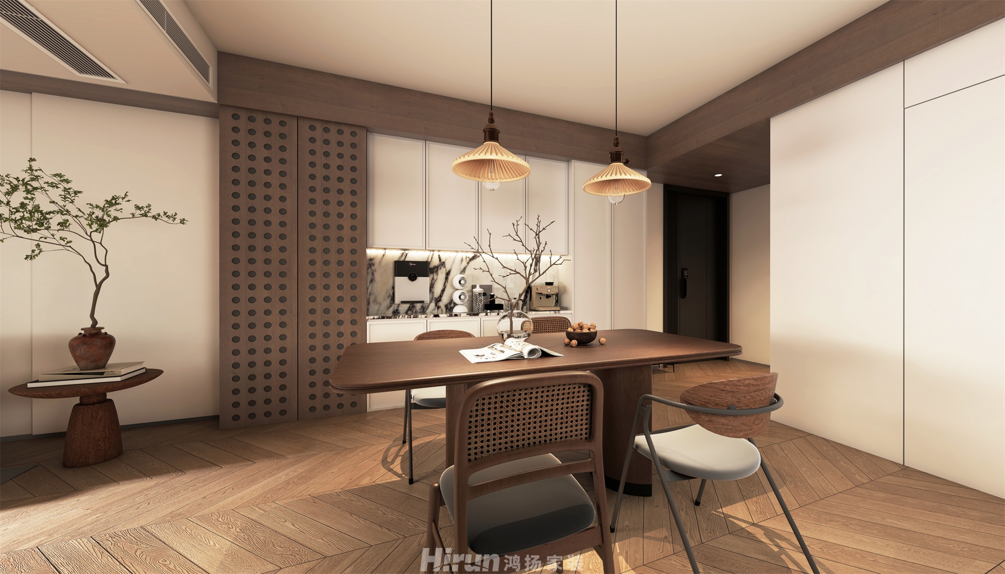 建工象山國際168㎡復古風潮大平層 裝修案例效果圖-5