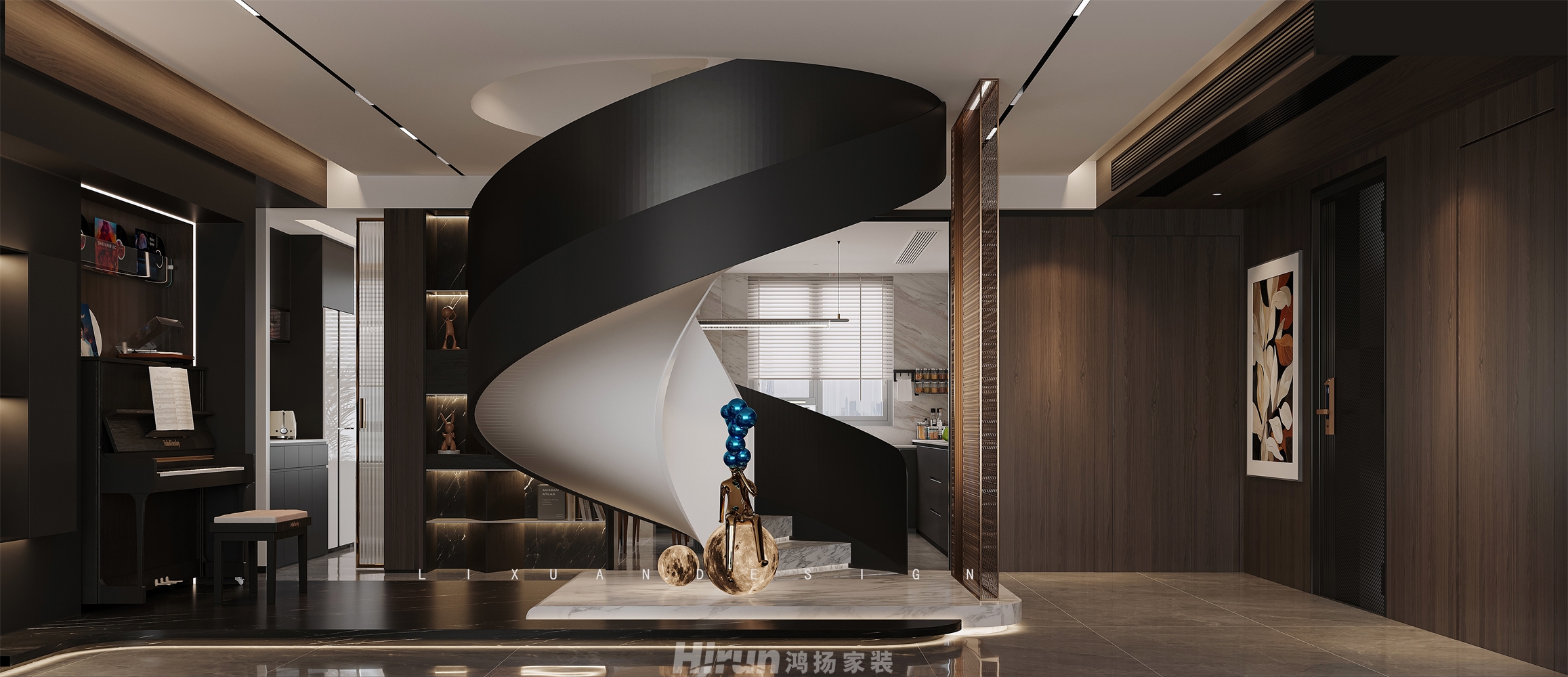 保利天匯170㎡雅致現代大平層 裝修案例效果圖-11