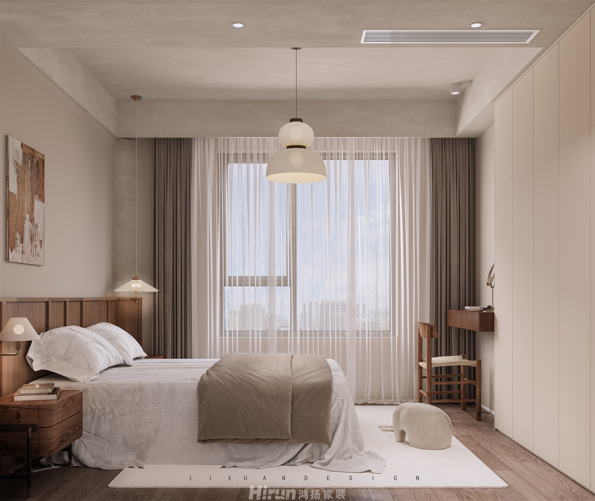 麓隱桐溪180㎡優(yōu)雅繽紛大平層 裝修案例效果圖-11