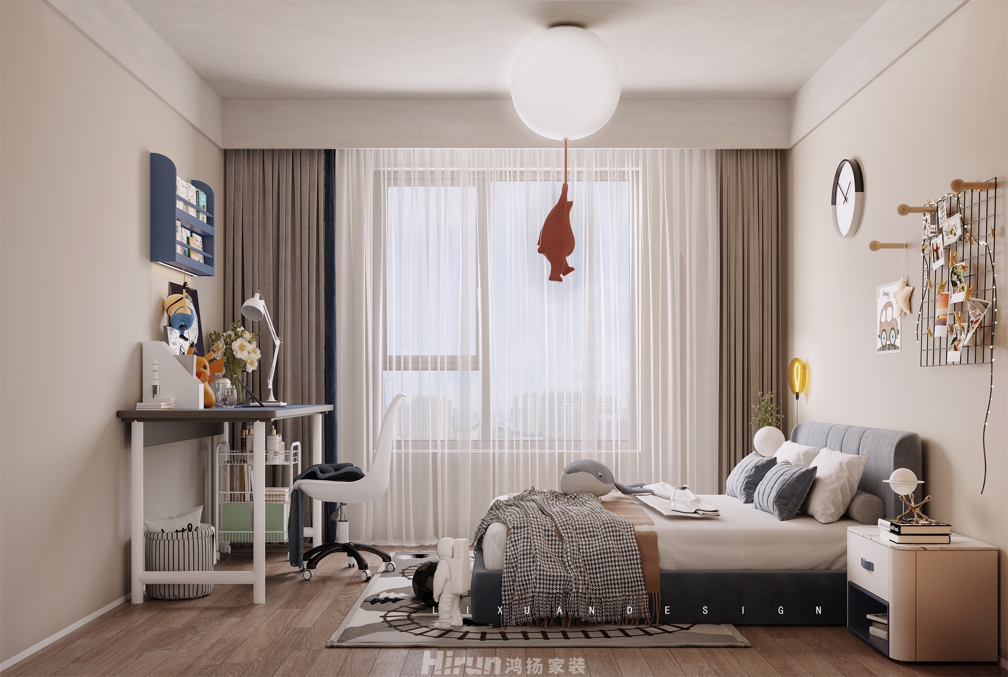 麓隱桐溪180㎡優(yōu)雅繽紛大平層 裝修案例效果圖-19