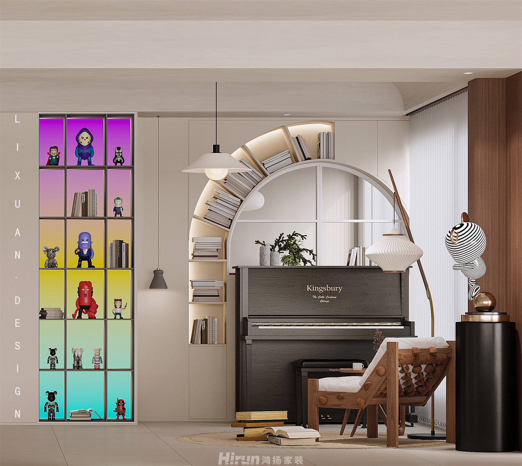 麓隱桐溪180㎡優(yōu)雅繽紛大平層 裝修案例效果圖-18