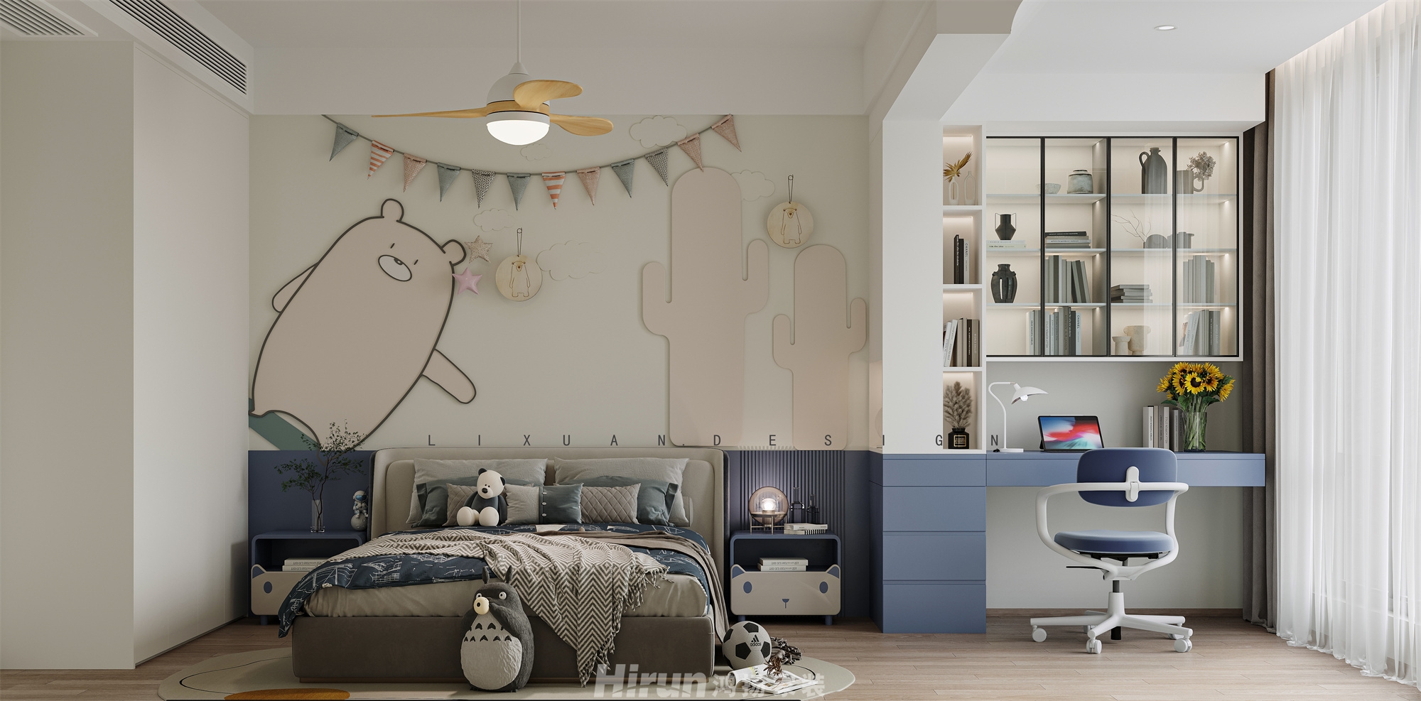 洋湖晴翠170㎡雅致現代大平層 裝修案例效果圖-4