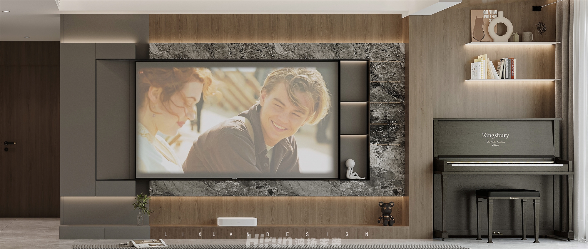 洋湖晴翠170㎡雅致現代大平層 裝修案例效果圖-6