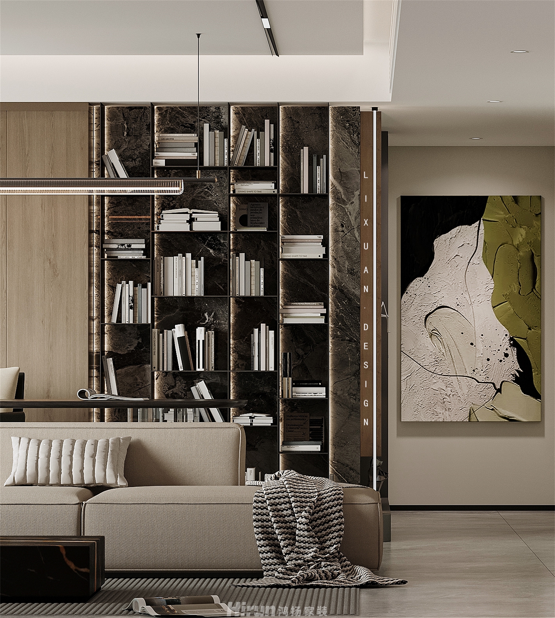 洋湖晴翠170㎡雅致現代大平層 裝修案例效果圖-12