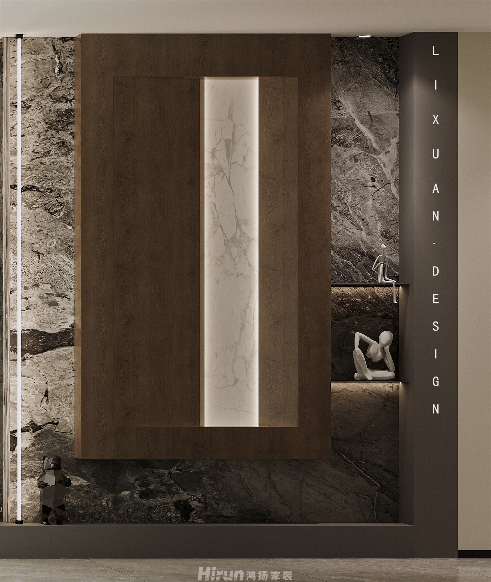 洋湖晴翠170㎡雅致現代大平層 裝修案例效果圖-11