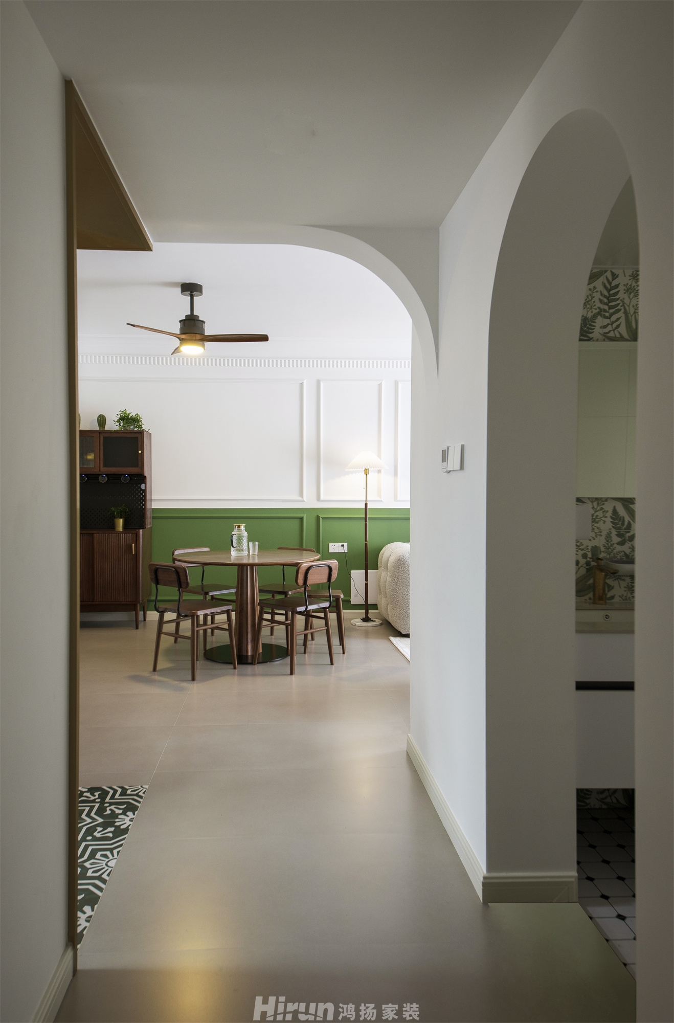 北京御園130㎡復古風潮四居室 裝修案例實景圖-1