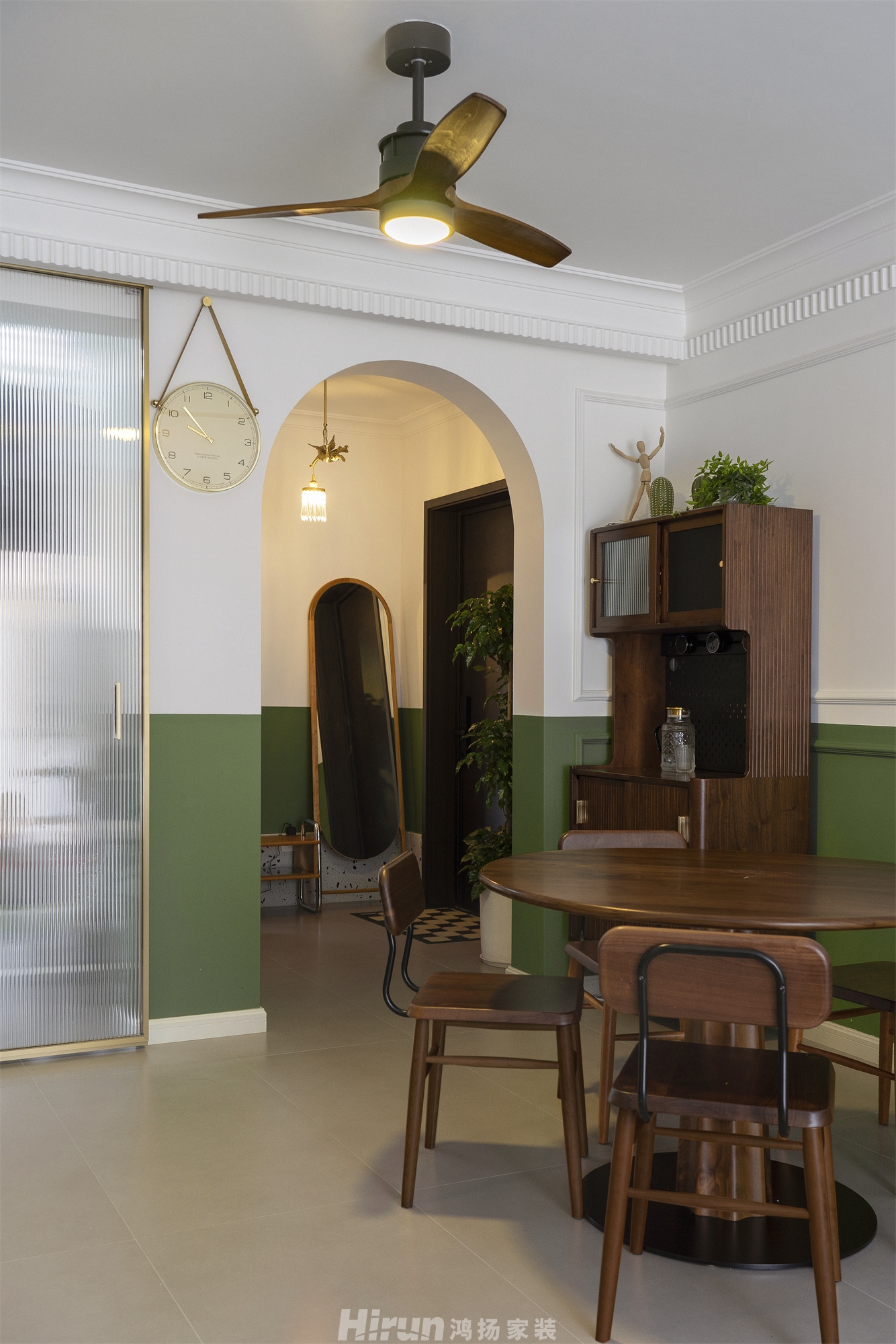 北京御園130㎡復古風潮四居室 裝修案例實景圖-3