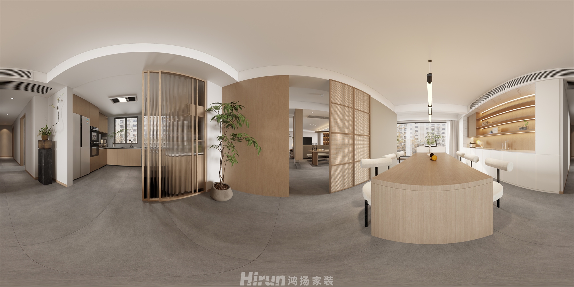 萬境松雅153㎡意境東方四居室 裝修案例效果圖-3