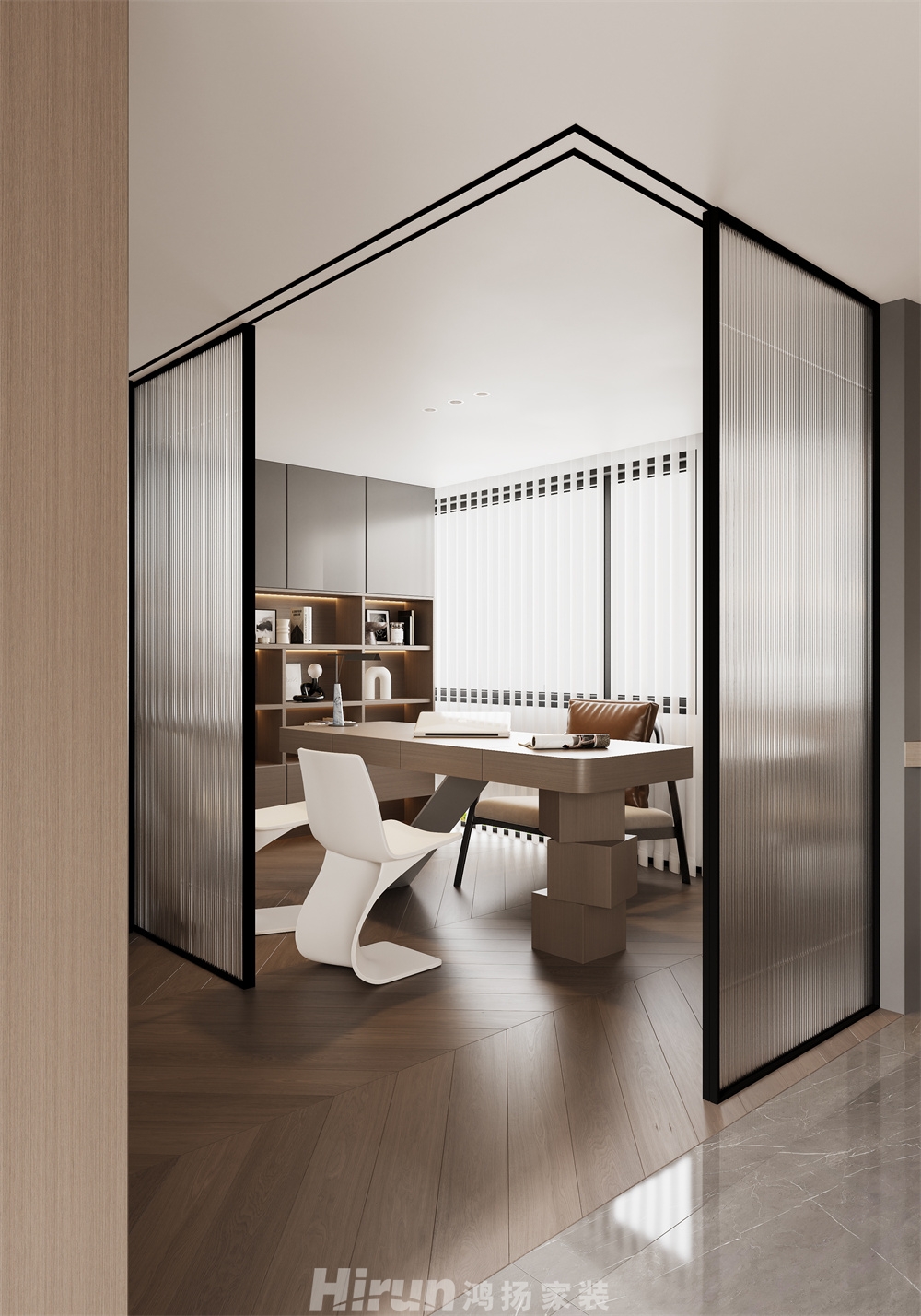 象山國際176㎡雅致現代四居室 裝修案例效果圖-3