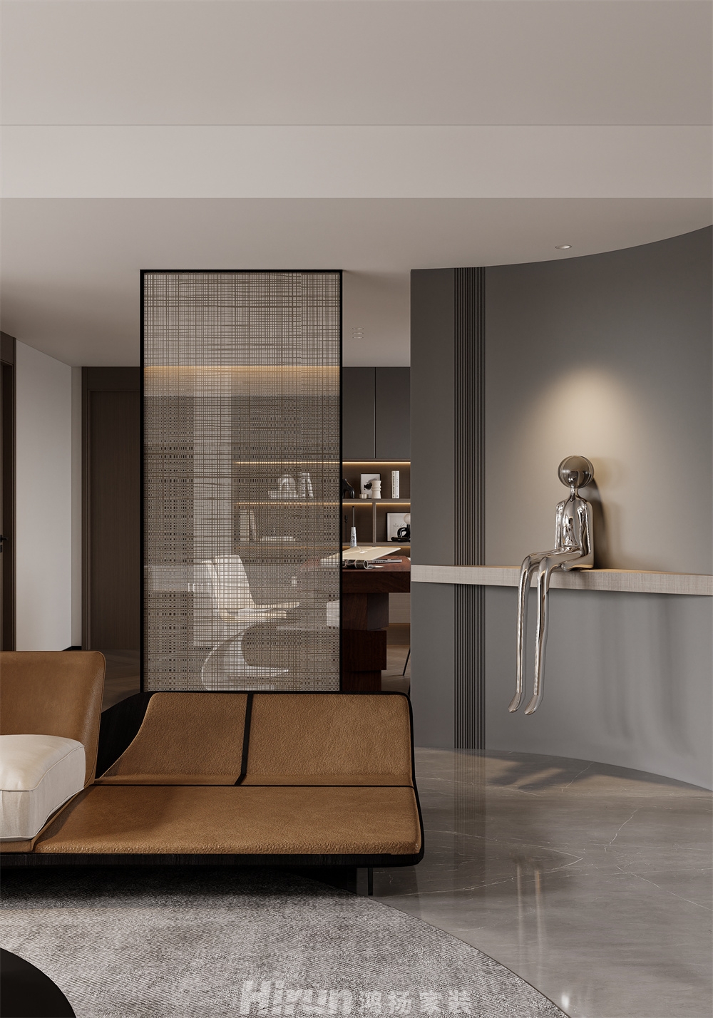 象山國際176㎡雅致現代四居室 裝修案例效果圖-5