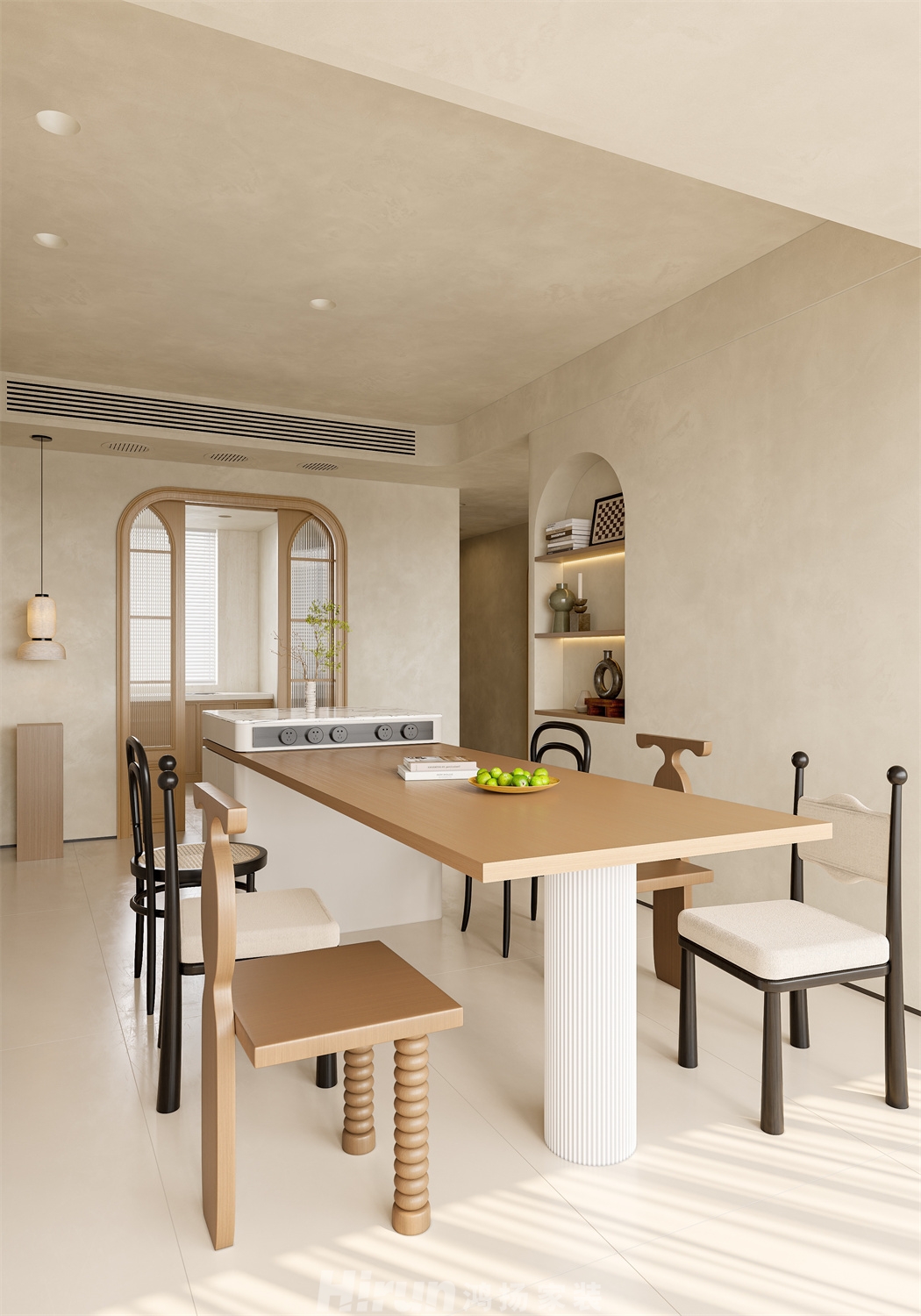 新城明昱東方158㎡北歐之光復(fù)式 裝修案例效果圖-3