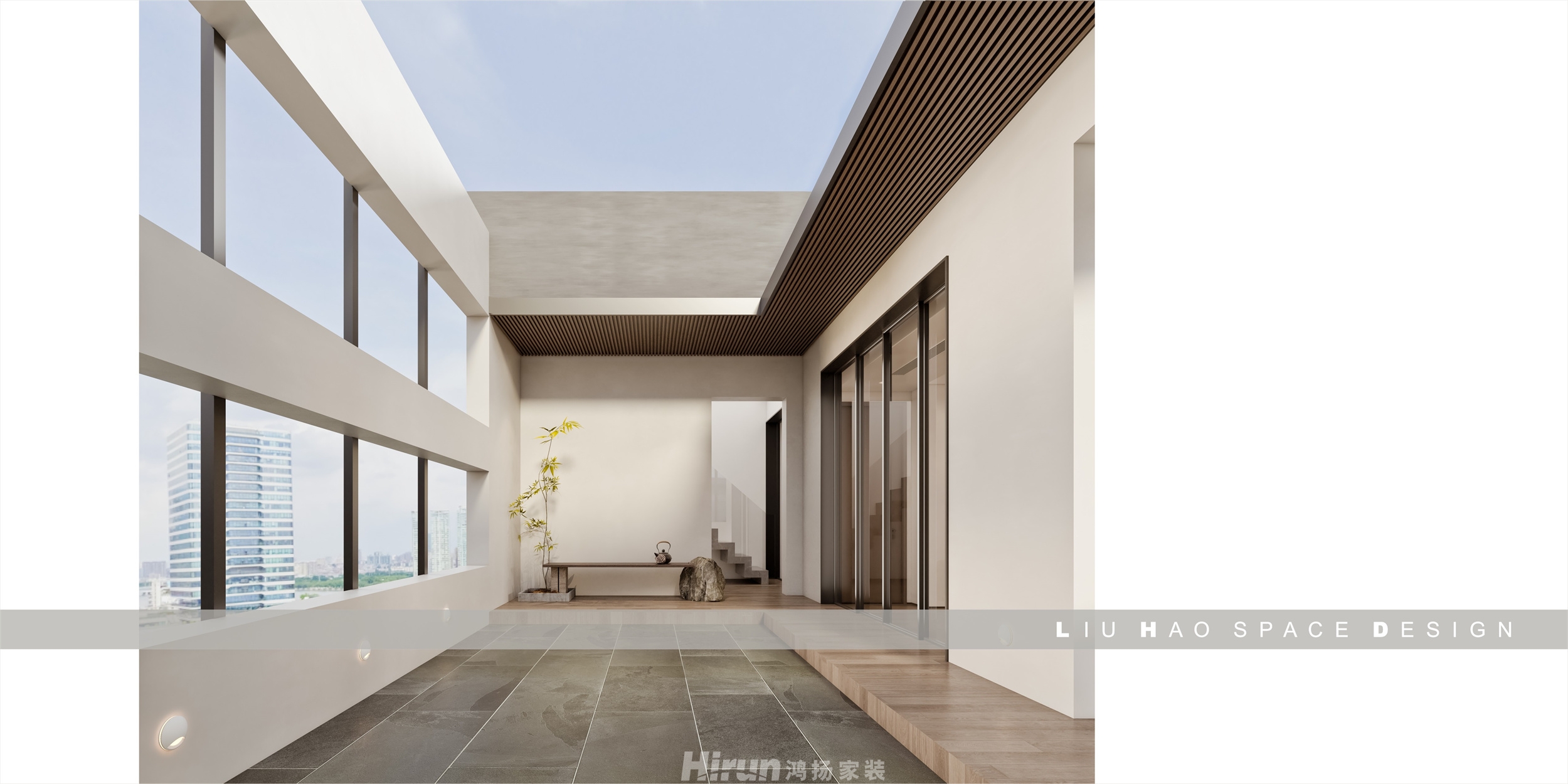 湘江玥340㎡寫意木構(gòu)復(fù)式 裝修案例效果圖-9