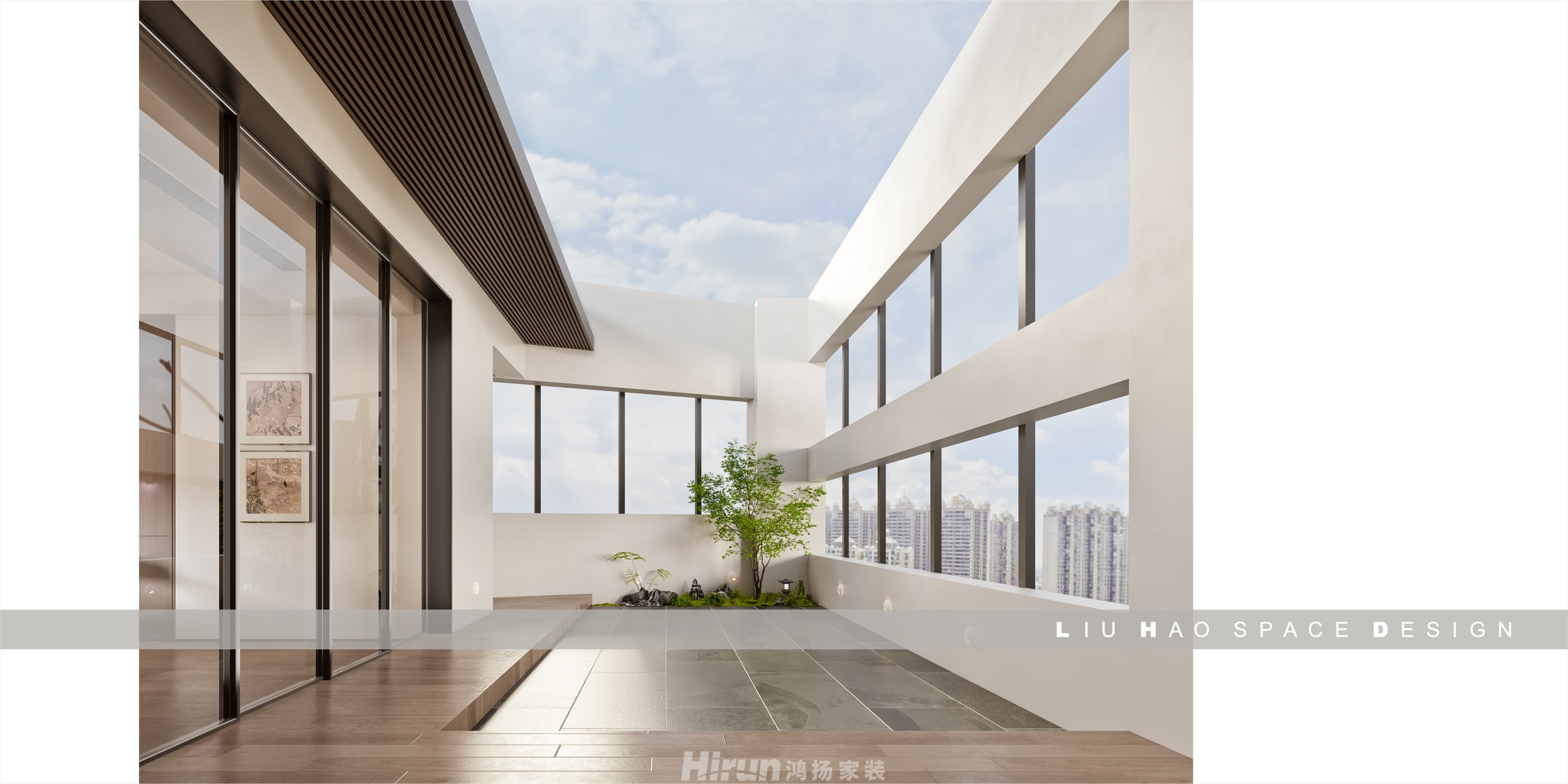 湘江玥340㎡寫意木構(gòu)復(fù)式 裝修案例效果圖-7