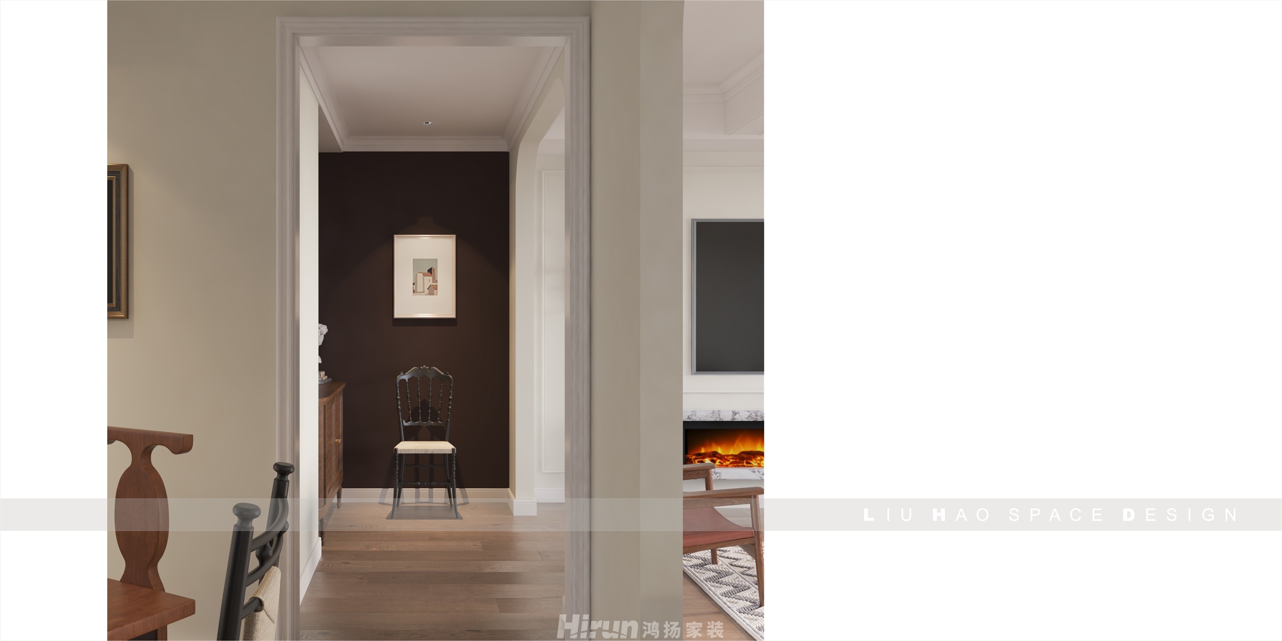 越秀星悅薈300㎡復古風潮疊墅 裝修案例效果圖-1