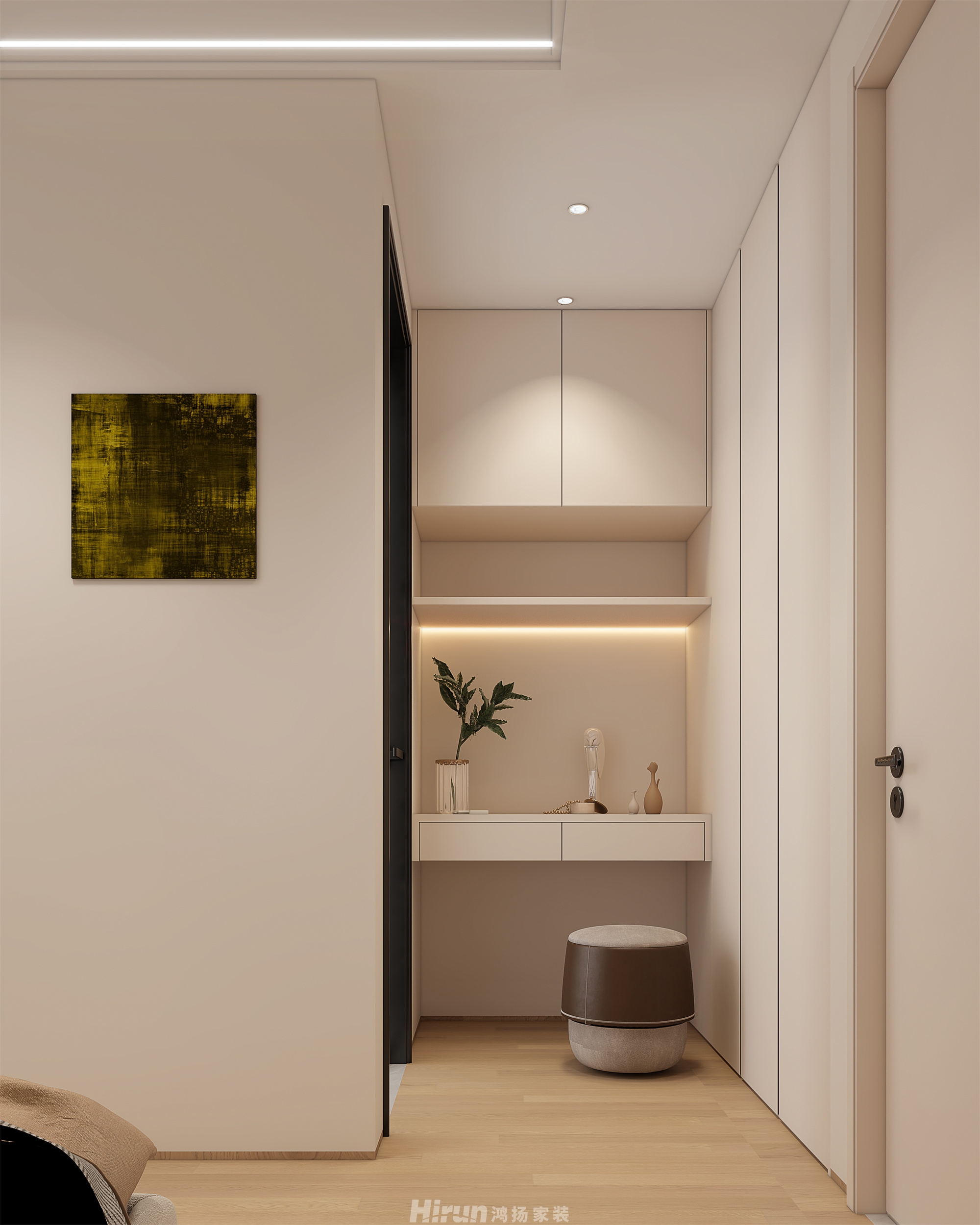 保利堂悅130㎡雅致現代三居室 裝修案例效果圖-7