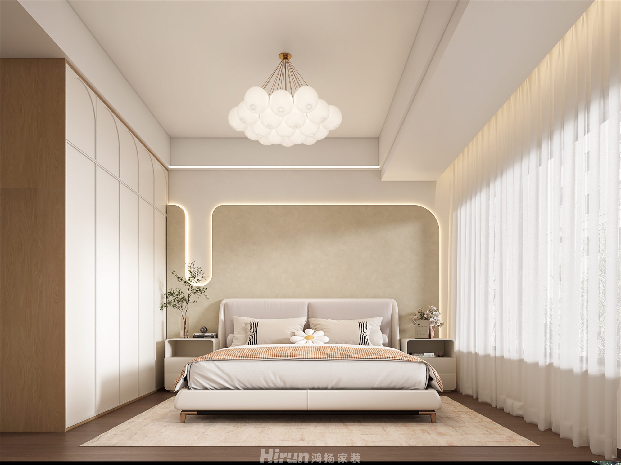 江山帝景143㎡北歐之光四居室 裝修案例效果圖-2