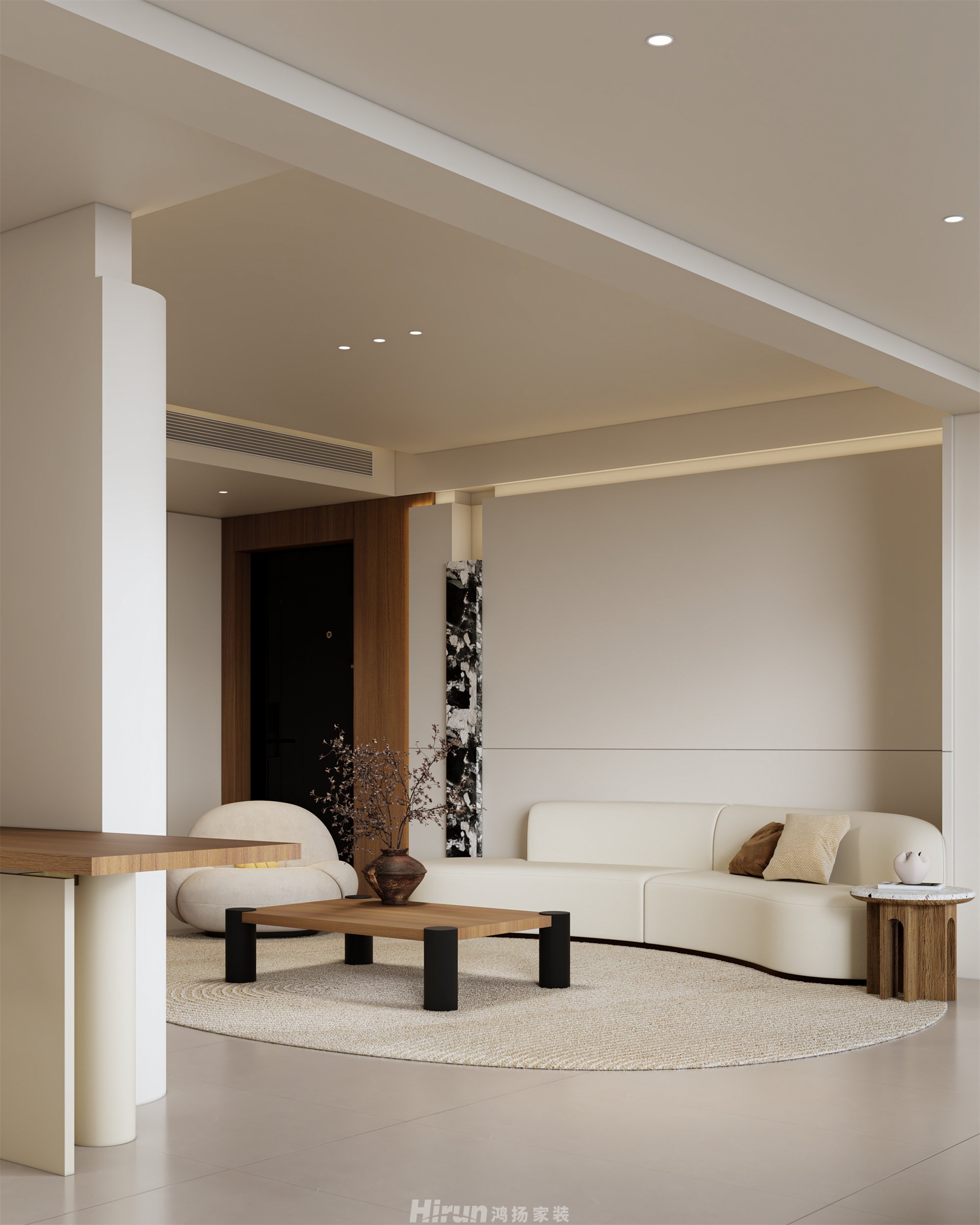 中建鈺和城165㎡雅致現代四居室 裝修案例效果圖-4