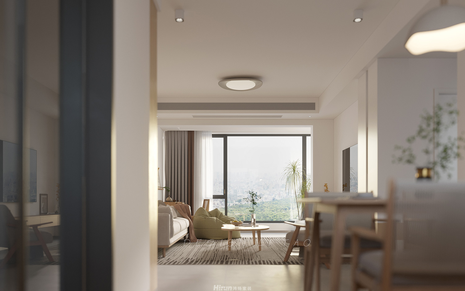 融創上東區115㎡北歐之光三居室 裝修案例效果圖-2