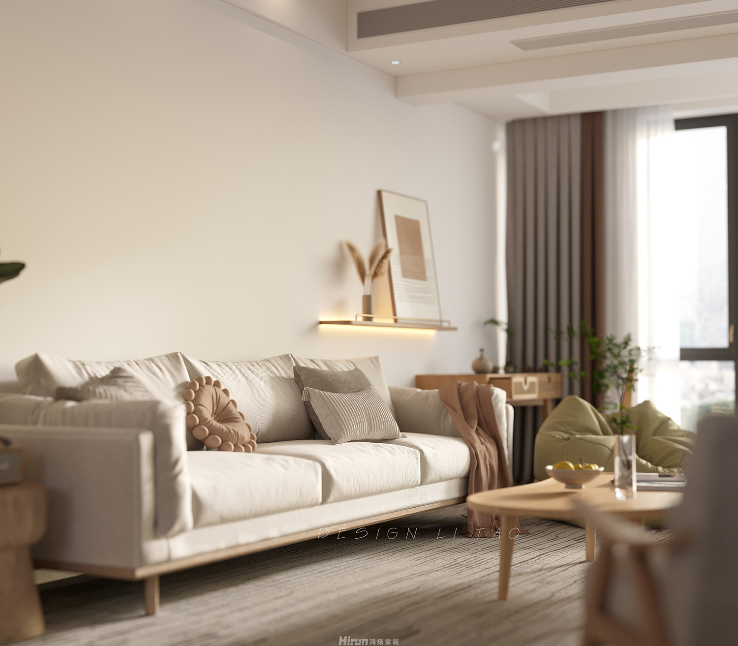 融創上東區115㎡北歐之光三居室 裝修案例效果圖-5